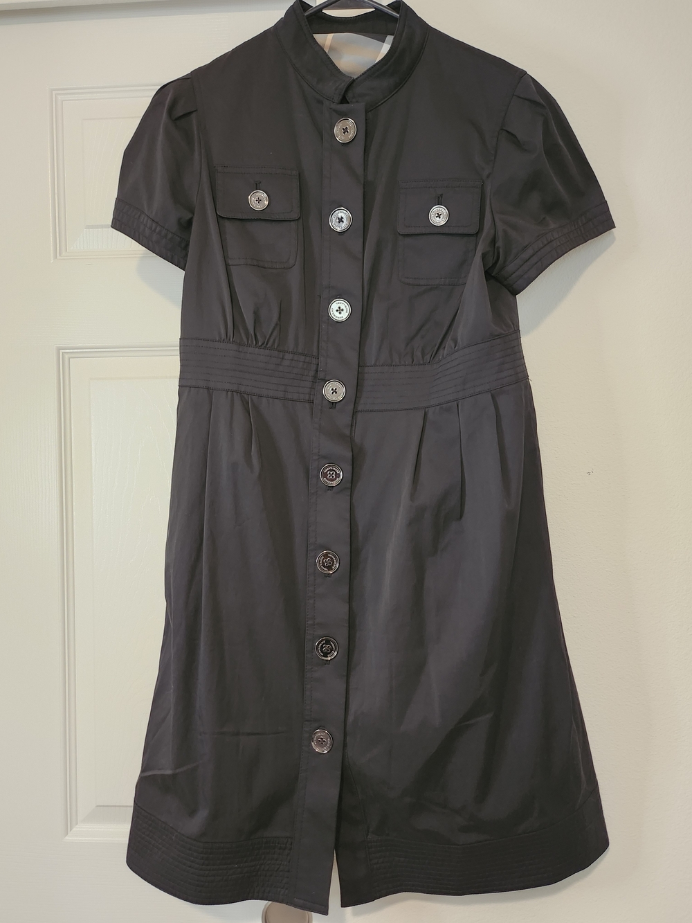 Rare Burberry Blue Label Utility Mini Shirt Dress Black